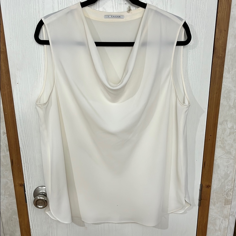 T Tahari Pink Sleeveless Relaxed Tunic